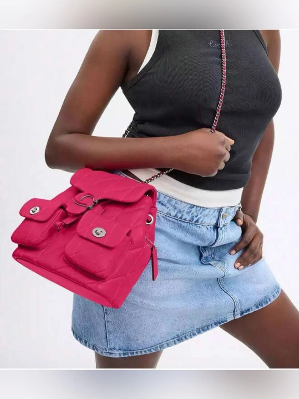 ✨ BRAND NEW ✨ Coach Quilted Tabby Backpack in Dragonfruit Pink 💖